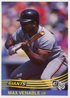 1984 Donruss #323 Max Venable Baseball Card