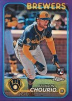2024 Topps Chrome #161 Jackson Chourio Purple Refractor Baseball Card