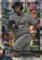 2018 Bowman Prospects Chrome #76 Isaac Paredes Atomic Refractor Baseball Card