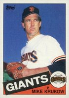 1985 Topps #74 Mike Krukow Baseball Card