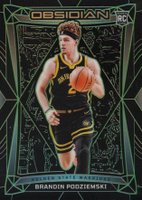 2023 Panini Obsidian #95 Brandin Podziemski Electric Etch Green Basketball Card