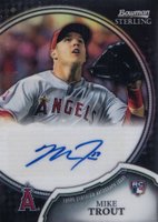 2011 Bowman Sterling Rookie Autographs #19 Mike Trout Black Refractor Baseball Card