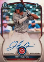 2023 Bowman Chrome Prospect Autographs #CPAMM Matt Mervis Refractor Baseball Card