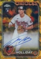 2024 Topps Chrome Sapphire Chrome Sapphire Autographs #CSAJH Jackson Holliday Gold Baseball Card