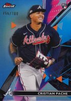 2021 Topps Finest #97 Cristian Pache Sky Blue Refractor Baseball Card