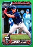 2024 Topps Chrome Update #USC35 Wyatt Langford Green Refractor Baseball Card