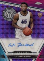 2023 Topps Chrome Certified Rookie Autographs #CRAGGJ G.G. Jackson Geometric Purple Basketball Card