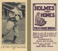 1916 Holmes for Homes Bread #136 Roger Peckinpaugh Baseball Card