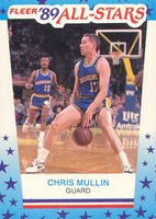 1989 Fleer Sticker #9 Chris Mullin Basketball Card