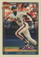 1991 Topps Tiffany #200 Darryl Strawberry Baseball Card