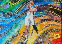 2024 Panini Court Kings Artistry in Motion #27 Tim Duncan Burgundy Basketball Card