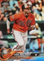 2018 Topps Chrome #94 Manny Machado Orange Jersey-Refractor Baseball Card