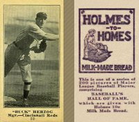 1916 Holmes for Homes Bread #80 Buck Herzog Baseball Card