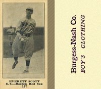 1916 Burgess-Nash Co. #157 Everett Scott Baseball Card