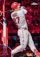 2020 Topps Chrome Update Sapphire Edition #292 Mike Trout Red Baseball Card