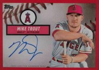 2019 Topps Brooklyn Collection Autographs #MT Mike Trout Red Baseball Card