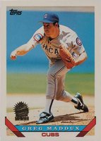 1993 Topps #183 Greg Maddux Florida Marlins Inaugural Baseball Card