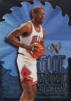 1996 Skybox E-X2000 A Cut Above #10 Dennis Rodman Basketball Card