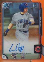 2015 Bowman Chrome Draft Pick Autograph #BCAIH Ian Happ Orange Refractor Baseball Card