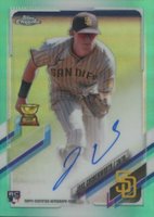 2021 Topps Chrome Rookie Autographs #RAJC Jake Cronenworth Aqua Refractor Baseball Card