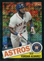 2020 Topps Silver Pack 1985 Chrome Promo #16 Yordan Alvarez Black Refractor Baseball Card