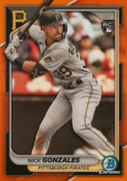 2024 Bowman Chrome #87 Nick Gonzales Orange Refractor Baseball Card