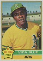 1976 Topps #140 Vida Blue Baseball Card