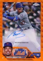 2023 Topps Chrome Update Autograph #ACMV Mark Vientos Orange Wave Baseball Card