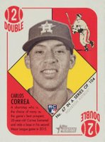 2015 Topps Heritage '51 Collection #67 Carlos Correa Mini-Red Back Baseball Card