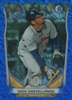 2014 Bowman Chrome Top 5 Mini Refractor #DT1 Nick Castellanos Blue Baseball Card