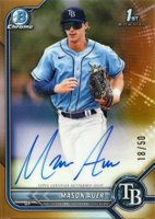 2022 Bowman Chrome Prospect Autographs #CPAMA Mason Auer Gold Refractor Baseball Card