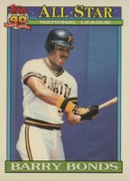 1991 Topps Tiffany #401 Barry Bonds All-Star Baseball Card