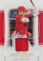 2020 Panini National Treasures #46 Shohei Ohtani Material-Holo Gold Baseball Card