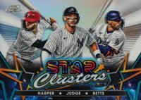 2023 Topps Cosmic Chrome Star Clusters #SC5 Aaron Judge/Bryce Harper/Mookie Betts Baseball Card