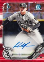 2019 Bowman Draft Chrome Draft Picks Autograph #CDAAV Andrew Vaughn Red Wave Refractor Baseball Card