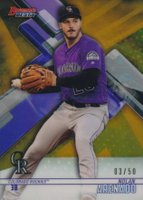 2018 Bowman's Best #57 Nolan Arenado Gold Refractor Baseball Card