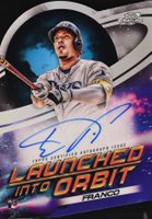 2022 Topps Cosmic Chrome Launched Into Orbit Die-Cut Autographs #WF Wander Franco Baseball Card