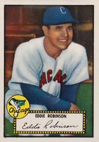 1952 Topps #32b Eddie Robinson Black Back Baseball Card