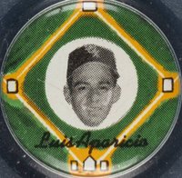 1956 Yellow Basepath Pin # Luis Aparicio Baseball Card
