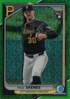 2024 Bowman Chrome Mega Box #31 Paul Skenes Green Refractor Baseball Card