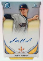 2014 Bowman Prospect Autograph #JHA Josh Hader Chrome-Refractor Baseball Card