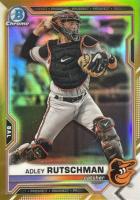 2021 Bowman Draft #BDC31 Adley Rutschman Chrome-Gold Refractor Baseball Card