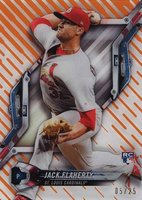 2018 Topps High Tek #HT-JF Jack Flaherty Rainbow Foil-Orange Baseball Card