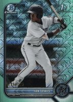 2022 Bowman Mega Box Chrome #96 Ian Lewis Aqua Refractor Baseball Card