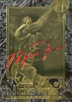 1997 Skybox EX-2001 23K Gold # Michael Jordan Red Signature Basketball Card
