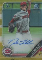 2019 Bowman Draft Chrome Draft Picks Autograph #CDANL Nick Lodolo Gold Refractor Baseball Card