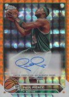 2023 Topps Chrome Topps Chrome Autographs #CGPP Paul Pierce Orange Geometric Basketball Card
