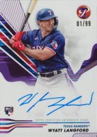 2024 Topps Pristine Pristine Autographs #PAWL Wyatt Langford Purple Pristine Baseball Card