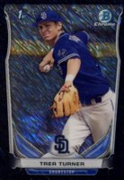 2014 Bowman Chrome Mini  #300 Trea Turner Black Shimmer Refractor Baseball Card