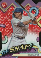 2024 Topps Pristine Oh Snap! #OH5 Evan Carter Red Refractor Baseball Card